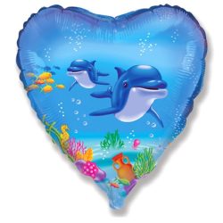 Сердце счастливый дельфин